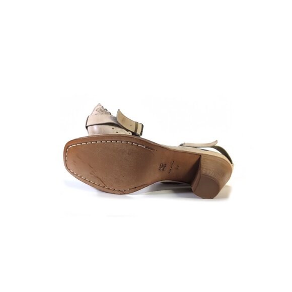 MOMA Shoes Mary Janes Size 39 Beige Block Heels Womens Size 9 - Picture 10 of 11